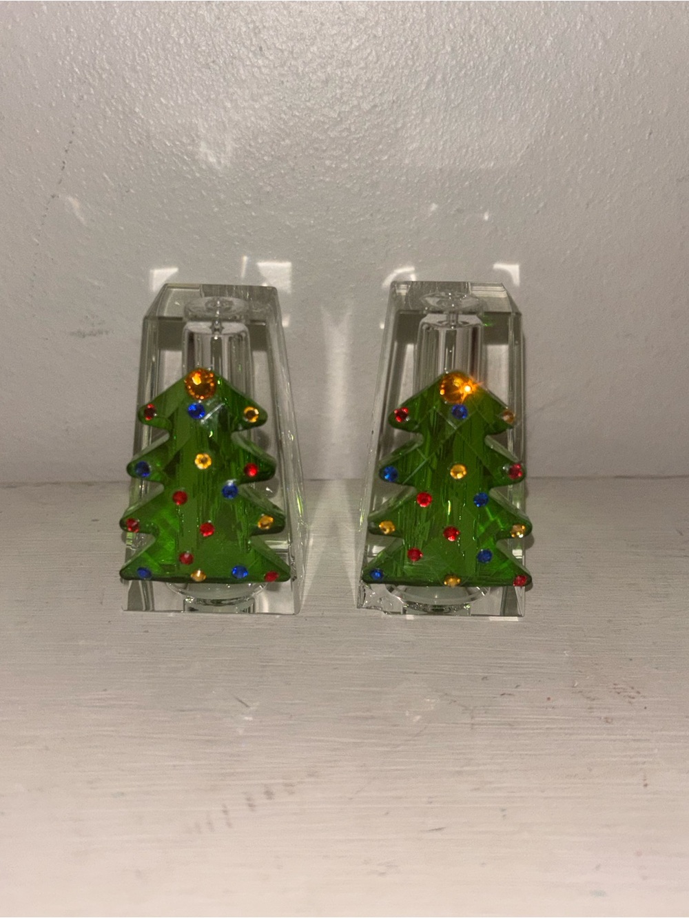 Judith Ripka Home Christmas Tree Crystal Salt & Pepper Shakers
